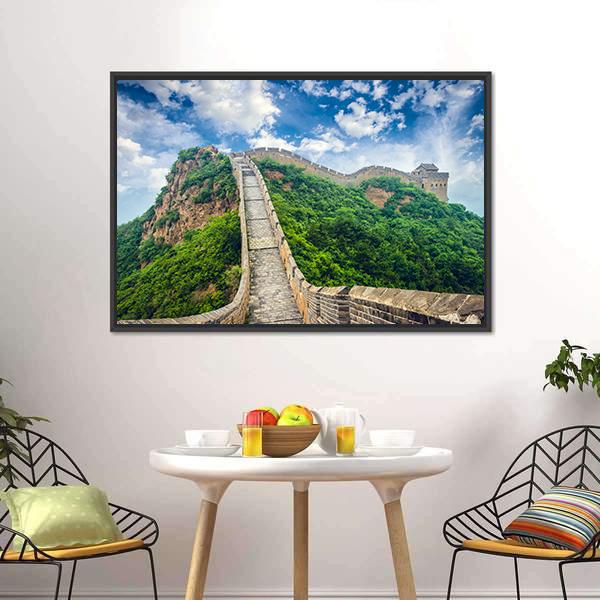 Beautiful Great Wall Of China Canvas Wall Art-3 Horizontal-Gallery Wrap-25" x 16"-Tiaracle