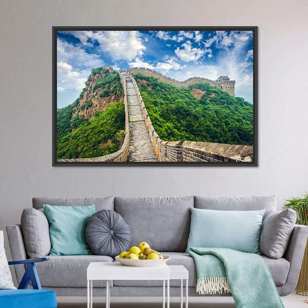 Beautiful Great Wall Of China Canvas Wall Art-3 Horizontal-Gallery Wrap-25" x 16"-Tiaracle