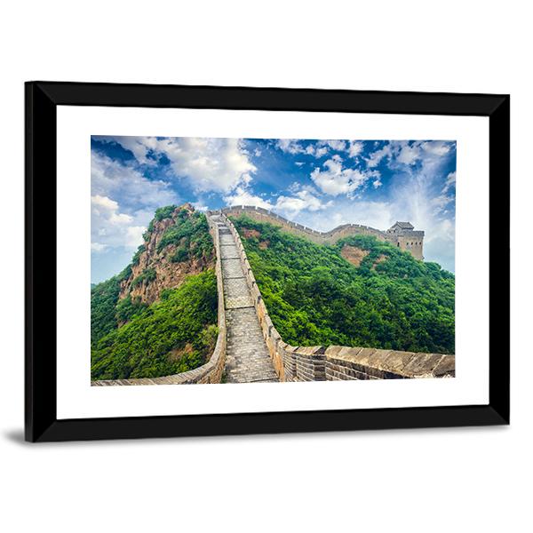 Beautiful Great Wall Of China Canvas Wall Art-3 Horizontal-Gallery Wrap-25" x 16"-Tiaracle