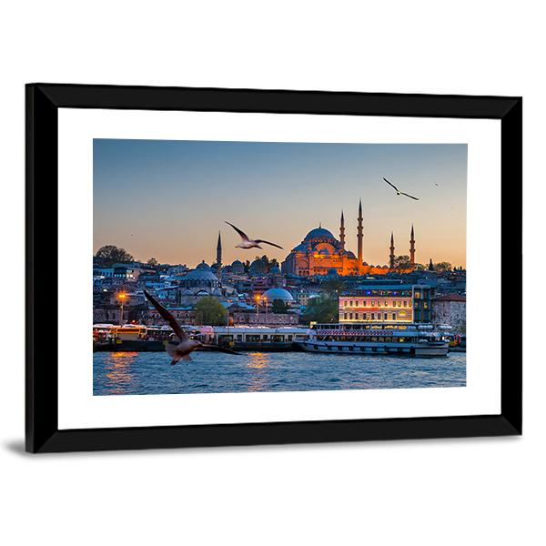 Beautiful Istanbul City Canvas Wall Art-3 Horizontal-Gallery Wrap-25" x 16"-Tiaracle