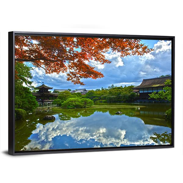 Beautiful Japanese Garden Canvas Wall Art-3 Horizontal-Gallery Wrap-25" x 16"-Tiaracle