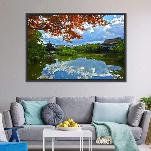 Beautiful Japanese Garden Canvas Wall Art-3 Horizontal-Gallery Wrap-25" x 16"-Tiaracle