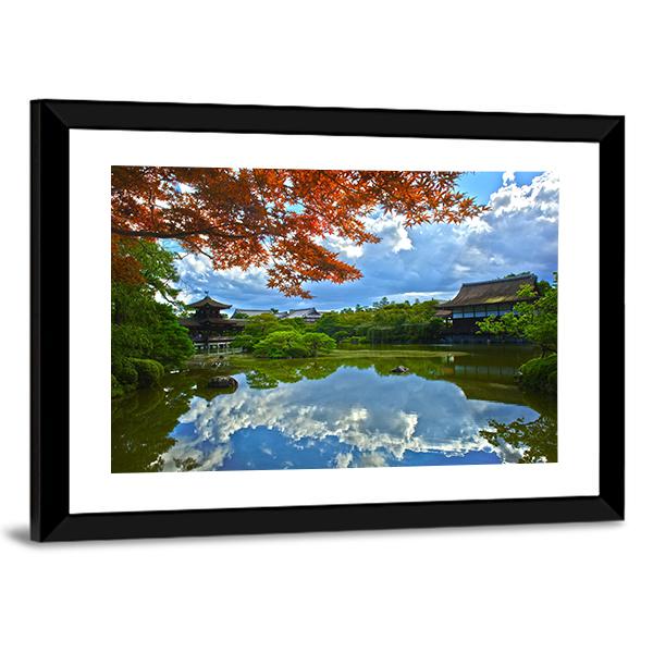 Beautiful Japanese Garden Canvas Wall Art-3 Horizontal-Gallery Wrap-25" x 16"-Tiaracle