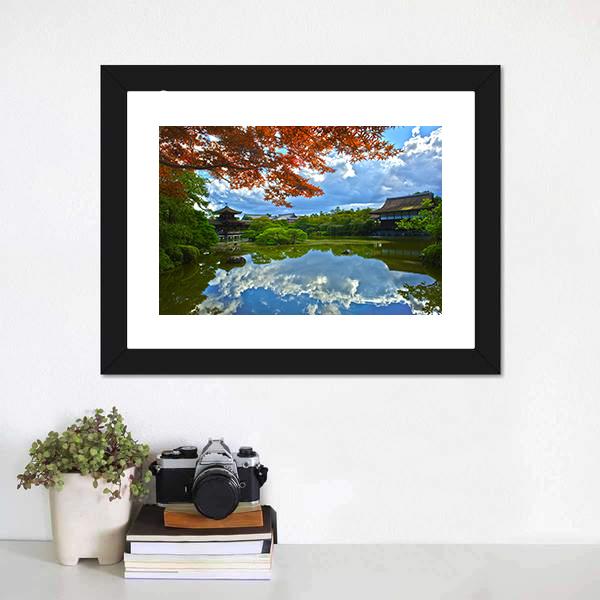 Beautiful Japanese Garden Canvas Wall Art-1 Piece-Framed Print-20" x 16"-Tiaracle