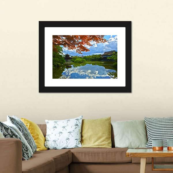 Beautiful Japanese Garden Canvas Wall Art-3 Horizontal-Gallery Wrap-25" x 16"-Tiaracle