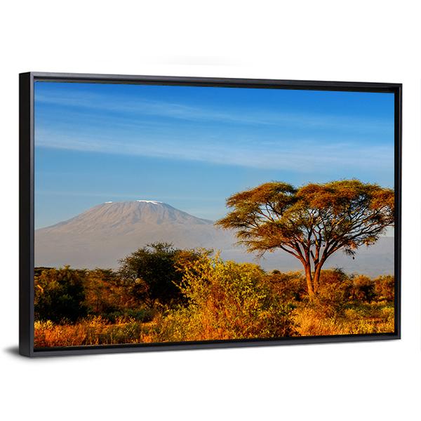 Beautiful Kilimanjaro Mountain Canvas Wall Art-3 Horizontal-Gallery Wrap-25" x 16"-Tiaracle