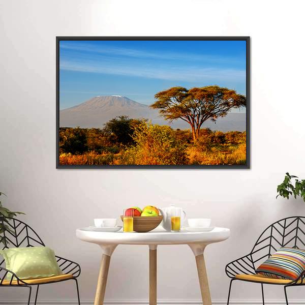 Beautiful Kilimanjaro Mountain Canvas Wall Art-3 Horizontal-Gallery Wrap-25" x 16"-Tiaracle