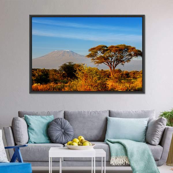 Beautiful Kilimanjaro Mountain Canvas Wall Art-3 Horizontal-Gallery Wrap-25" x 16"-Tiaracle