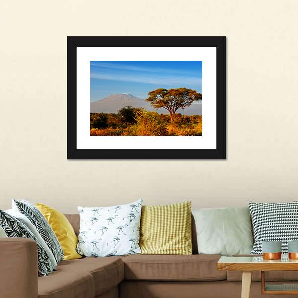 Beautiful Kilimanjaro Mountain Canvas Wall Art-3 Horizontal-Gallery Wrap-25" x 16"-Tiaracle