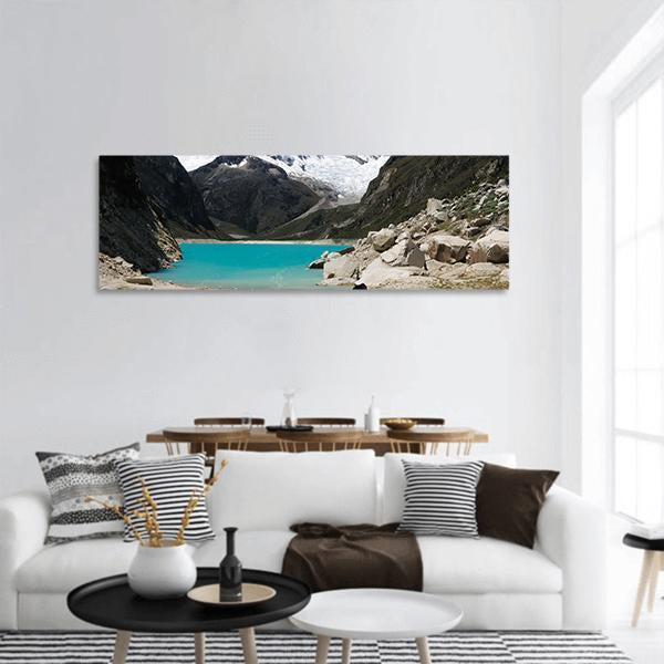 Humantay Lake Peru Panoramic Canvas Wall Art-1 Piece-36" x 12"-Tiaracle
