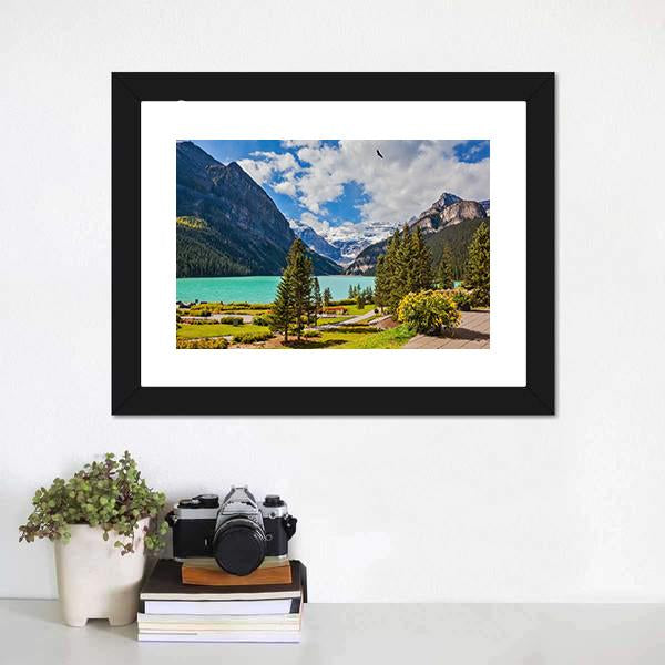 Beautiful Lake Louise Canvas Wall Art-1 Piece-Framed Print-20" x 16"-Tiaracle