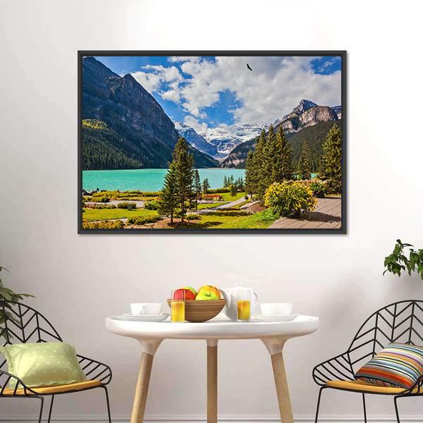Beautiful Lake Louise Canvas Wall Art-5 Horizontal-Gallery Wrap-22" x 12"-Tiaracle