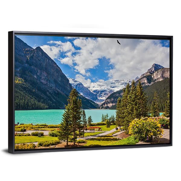 Beautiful Lake Louise Canvas Wall Art-5 Horizontal-Gallery Wrap-22" x 12"-Tiaracle
