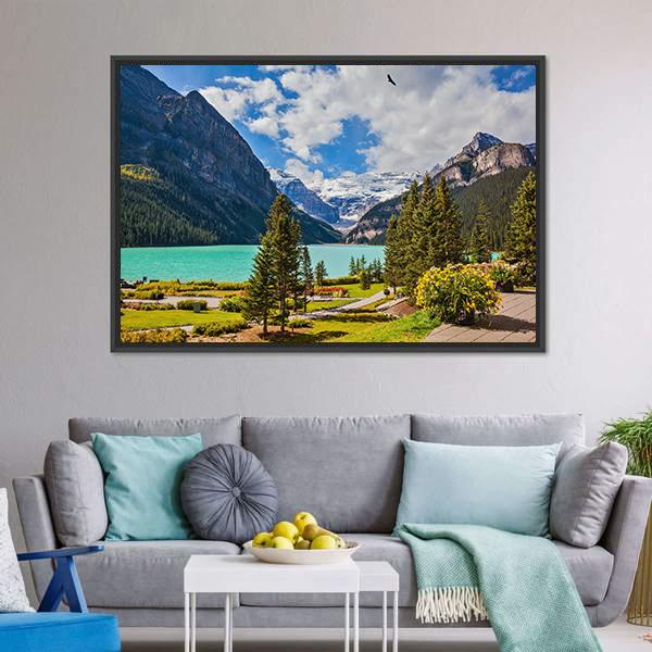 Beautiful Lake Louise Canvas Wall Art-3 Horizontal-Gallery Wrap-25" x 16"-Tiaracle