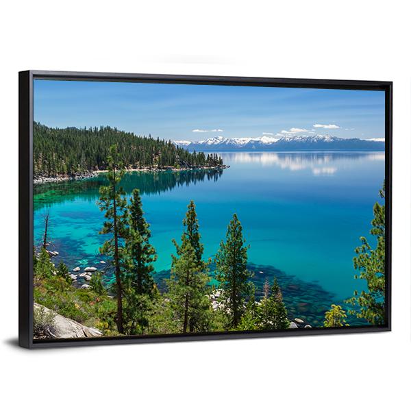 Beautiful Lake Tahoe Canvas Wall Art-5 Horizontal-Gallery Wrap-22" x 12"-Tiaracle