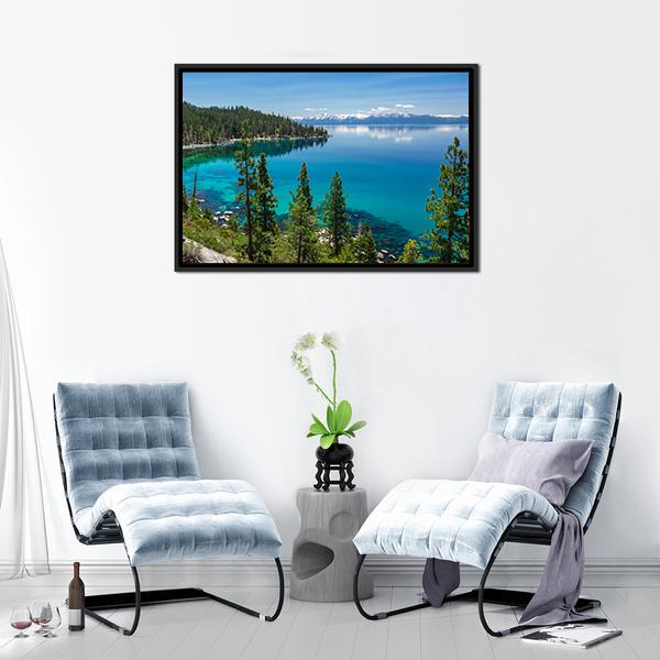 Beautiful Lake Tahoe Canvas Wall Art-5 Horizontal-Gallery Wrap-22" x 12"-Tiaracle