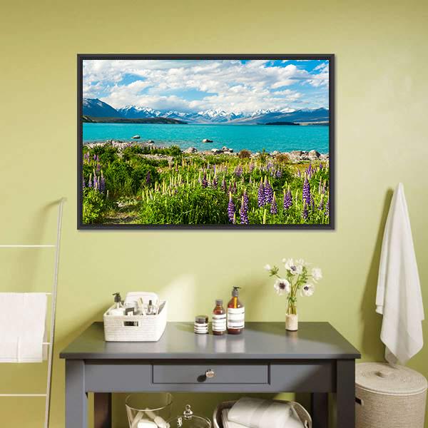 Beautiful Lake Tekapo Canvas Wall Art-1 Piece-Floating Frame-24" x 16"-Tiaracle