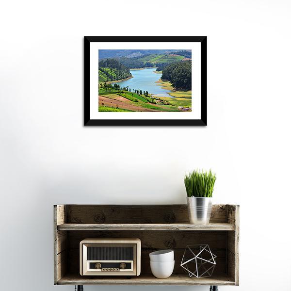 Beautiful Lake View Canvas Wall Art-1 Piece-Framed Print-30" x 20"-Tiaracle