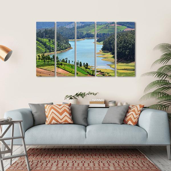 Beautiful Lake View Canvas Wall Art-5 Horizontal-Gallery Wrap-22" x 12"-Tiaracle
