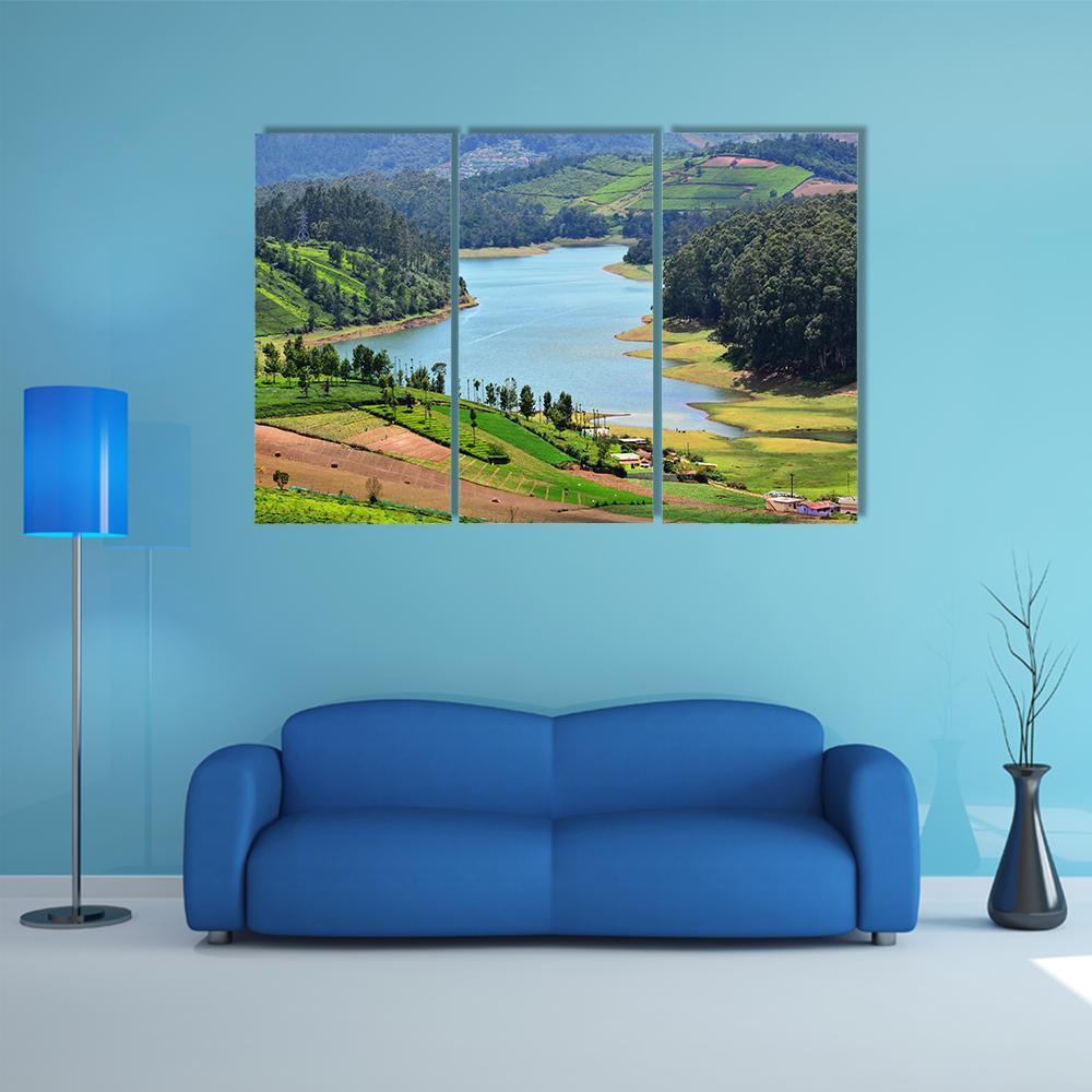 Beautiful Lake View Canvas Wall Art-3 Horizontal-Gallery Wrap-37" x 24"-Tiaracle