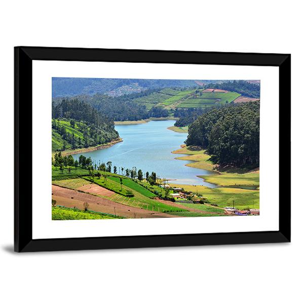 Beautiful Lake View Panoramic Canvas Wall Art-1 Piece-36" x 12"-Tiaracle