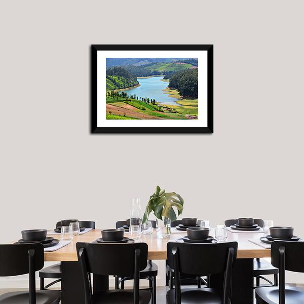 Beautiful Lake View Panoramic Canvas Wall Art-1 Piece-36" x 12"-Tiaracle