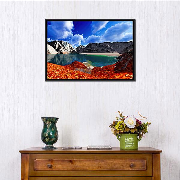 Beautiful Landscape Canvas Wall Art-1 Piece-Floating Frame-36" x 24"-Tiaracle