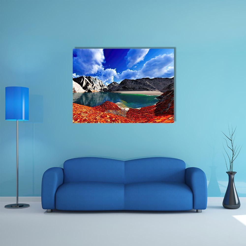 Beautiful Landscape Canvas Wall Art-5 Horizontal-Gallery Wrap-22" x 12"-Tiaracle