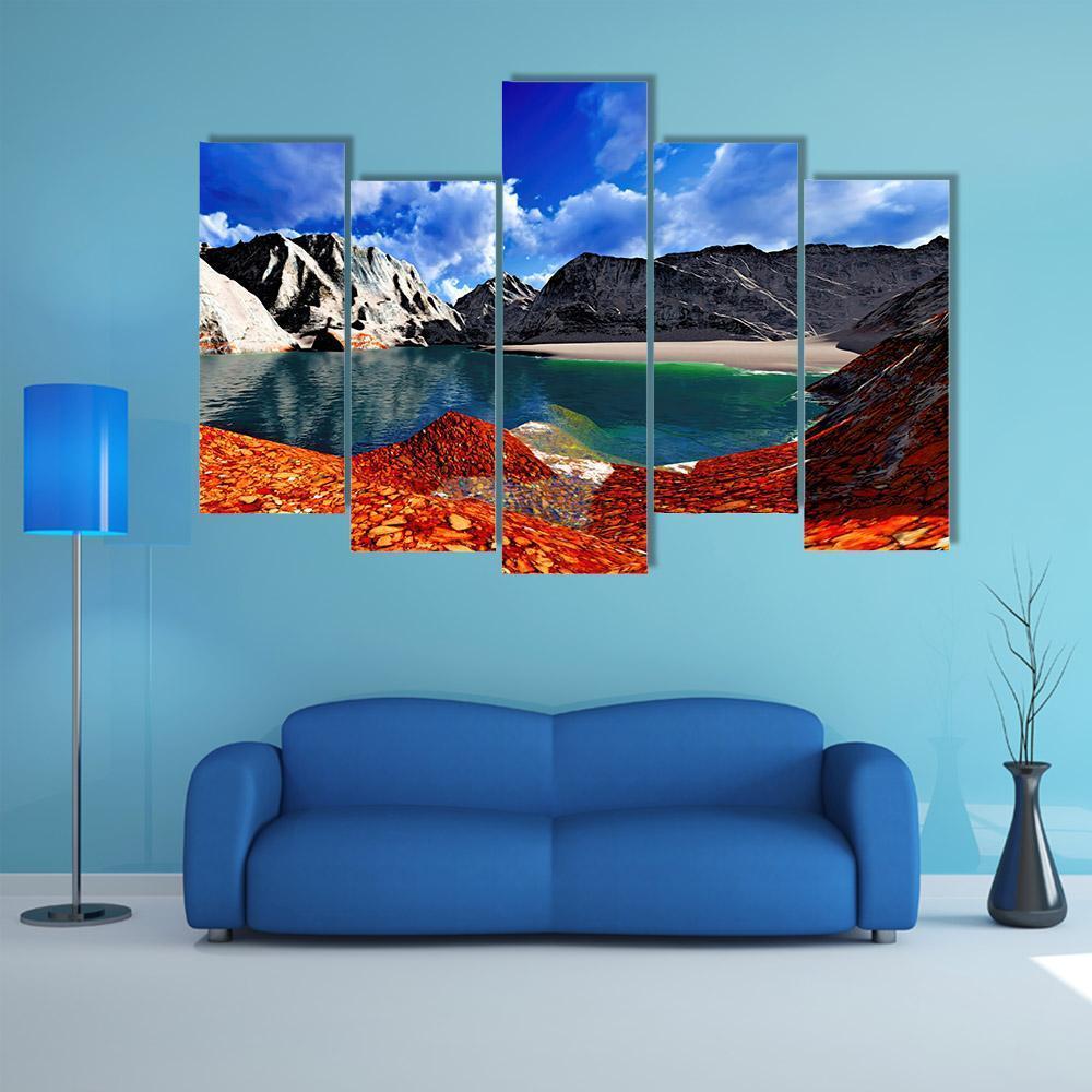 Beautiful Landscape Canvas Wall Art-5 Pop-Gallery Wrap-47" x 32"-Tiaracle