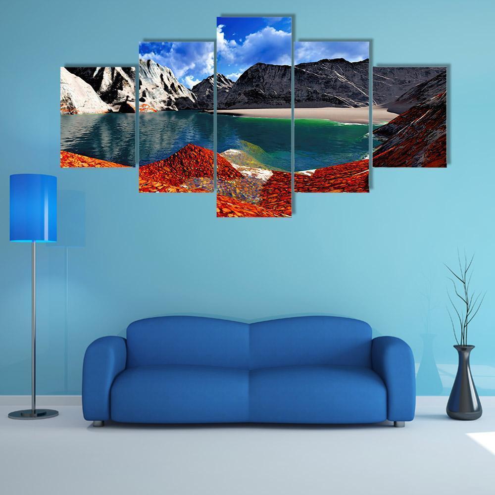 Beautiful Landscape Canvas Wall Art-4 Pop-Gallery Wrap-50" x 32"-Tiaracle