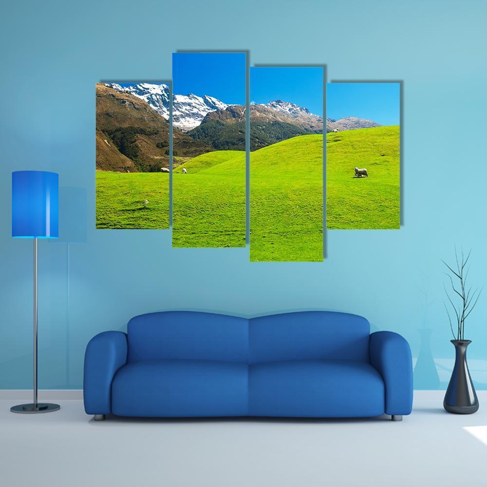 Landscape In New Zealand Canvas Wall Art-4 Pop-Gallery Wrap-50" x 32"-Tiaracle