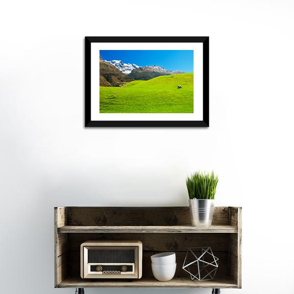 Landscape In New Zealand Canvas Wall Art-1 Piece-Framed Print-20" x 16"-Tiaracle
