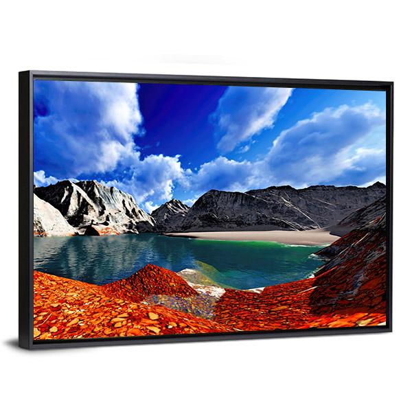 Beautiful Landscape Vertical Canvas Wall Art-3 Vertical-Gallery Wrap-12" x 25"-Tiaracle