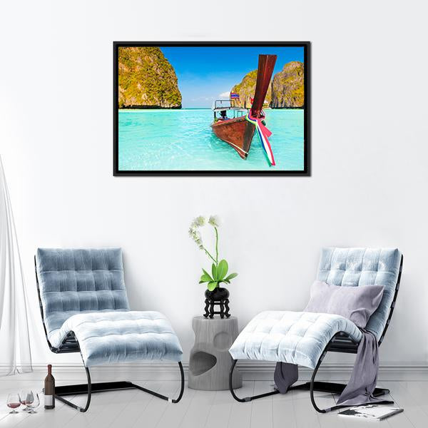 Beautiful Maya Bay Canvas Wall Art-3 Horizontal-Gallery Wrap-25" x 16"-Tiaracle
