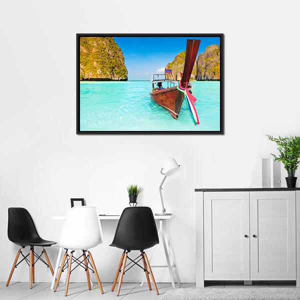 Beautiful Maya Bay Canvas Wall Art-5 Horizontal-Gallery Wrap-22" x 12"-Tiaracle