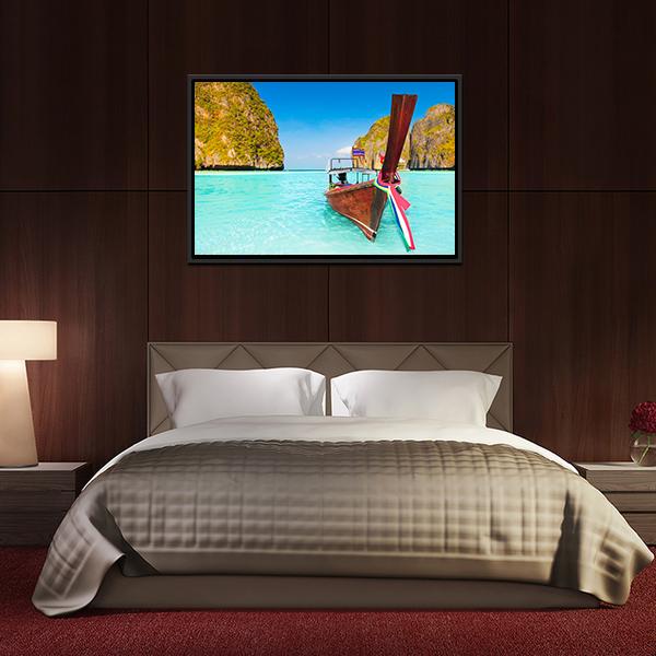Beautiful Maya Bay Canvas Wall Art-5 Horizontal-Gallery Wrap-22" x 12"-Tiaracle