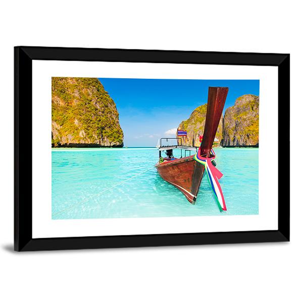 Beautiful Maya Bay Canvas Wall Art-5 Horizontal-Gallery Wrap-22" x 12"-Tiaracle