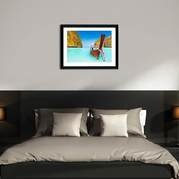 Beautiful Maya Bay Canvas Wall Art-5 Horizontal-Gallery Wrap-22" x 12"-Tiaracle