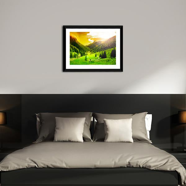 Beautiful Mountain Landscape Canvas Wall Art-5 Horizontal-Gallery Wrap-22" x 12"-Tiaracle