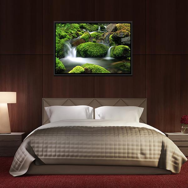 Beautiful Mountain Stream Canvas Wall Art-5 Horizontal-Gallery Wrap-22" x 12"-Tiaracle