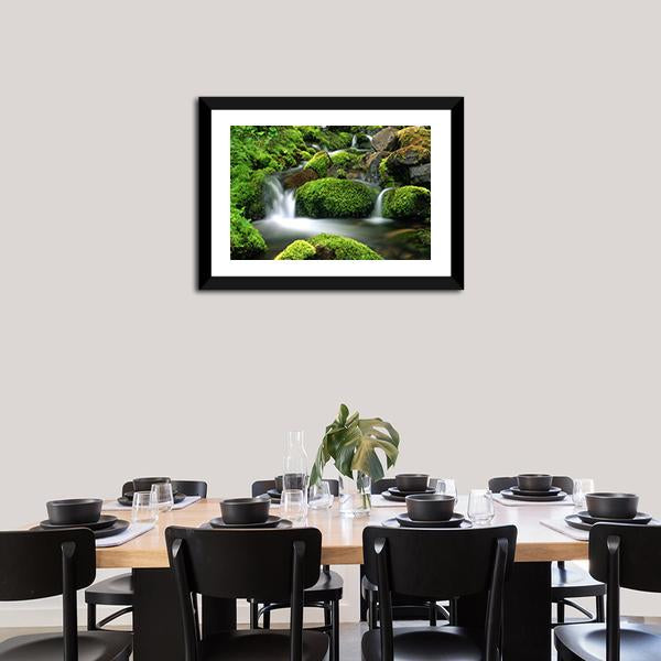 Beautiful Mountain Stream Canvas Wall Art-5 Horizontal-Gallery Wrap-22" x 12"-Tiaracle