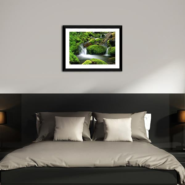 Beautiful Mountain Stream Canvas Wall Art-5 Horizontal-Gallery Wrap-22" x 12"-Tiaracle