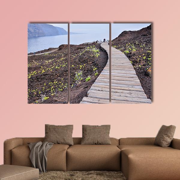 Ocean Coast's View Canvas Wall Art-3 Horizontal-Gallery Wrap-37" x 24"-Tiaracle