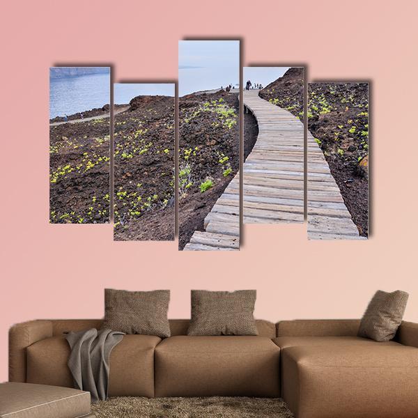 Ocean Coast's View Canvas Wall Art-5 Pop-Gallery Wrap-47" x 32"-Tiaracle