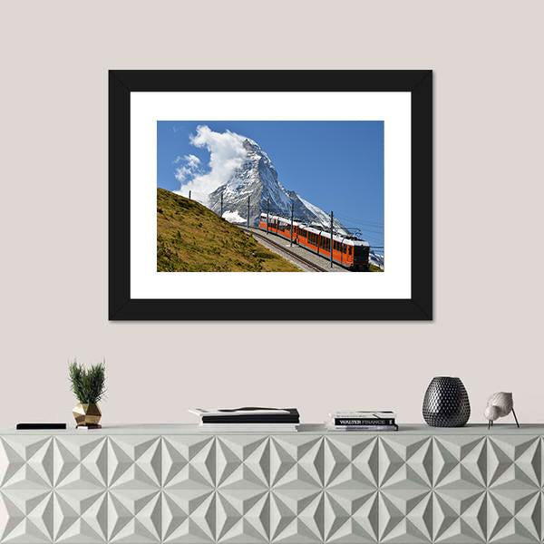 Beautiful Railway Track Switzerland Canvas Wall Art-3 Horizontal-Gallery Wrap-25" x 16"-Tiaracle