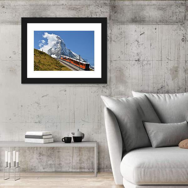 Beautiful Railway Track Switzerland Canvas Wall Art-3 Horizontal-Gallery Wrap-25" x 16"-Tiaracle