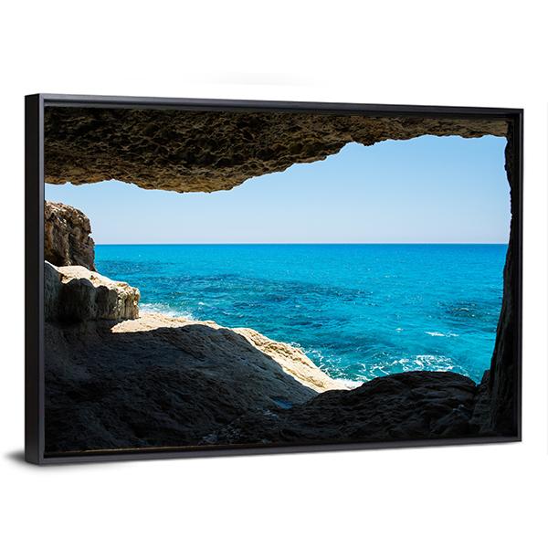 Beautiful Sea Caves Canvas Wall Art-5 Horizontal-Gallery Wrap-22" x 12"-Tiaracle