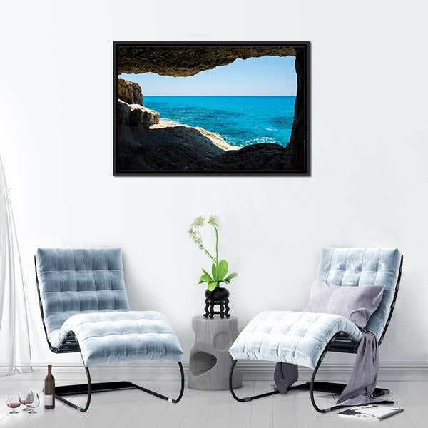 Beautiful Sea Caves Canvas Wall Art-5 Horizontal-Gallery Wrap-22" x 12"-Tiaracle