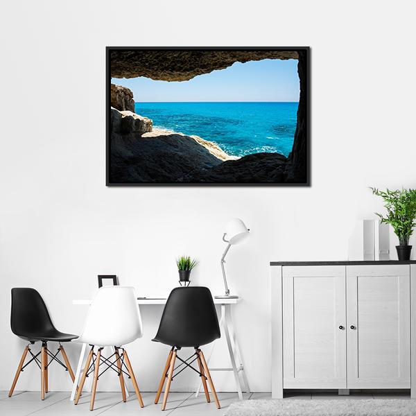 Beautiful Sea Caves Canvas Wall Art-5 Horizontal-Gallery Wrap-22" x 12"-Tiaracle
