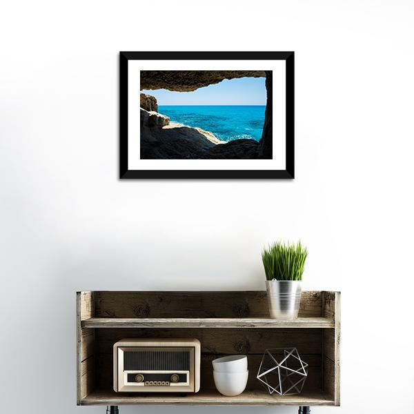 Beautiful Sea Caves Canvas Wall Art-1 Piece-Framed Print-20" x 16"-Tiaracle